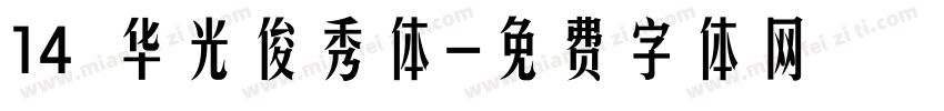 14 华光俊秀体字体转换
